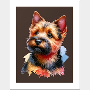 Norwich Terrier Watercolor - Beautiful Dog Posters and Art